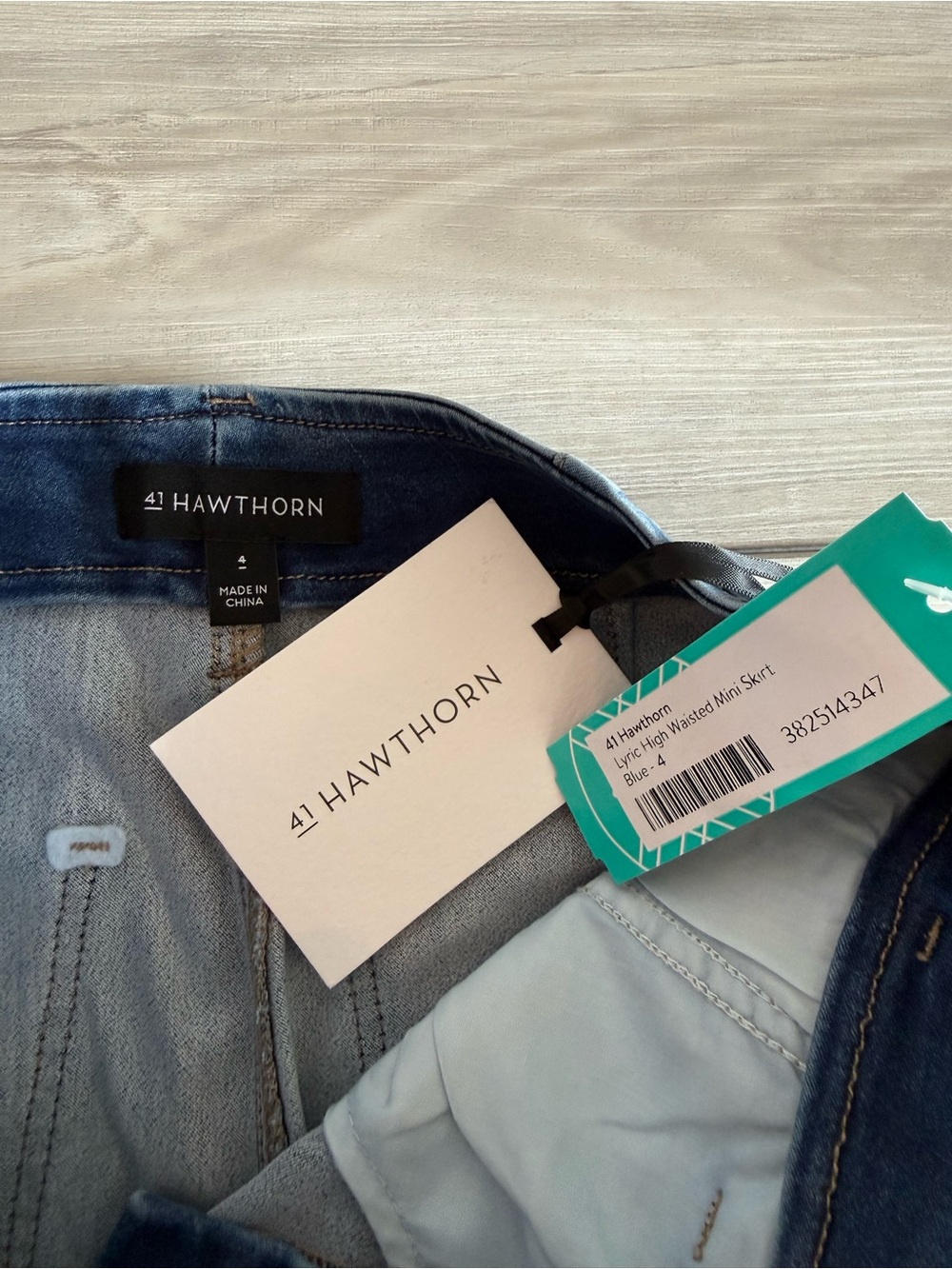 41 Hawthorn Lyric High Waisted Mini Skirt Blue Size 4 NWT STITCH FIX - Picture 10 of 11
